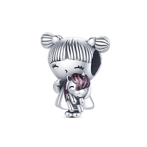 Fit Original 925 Sterling Silver Charms Beads Cute Cat Avocado Purple