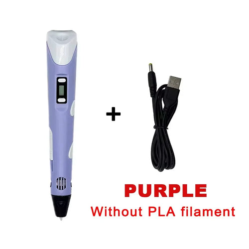 Electronic 3D Printing Pen LED Display Screen Children's 3D Graffiti