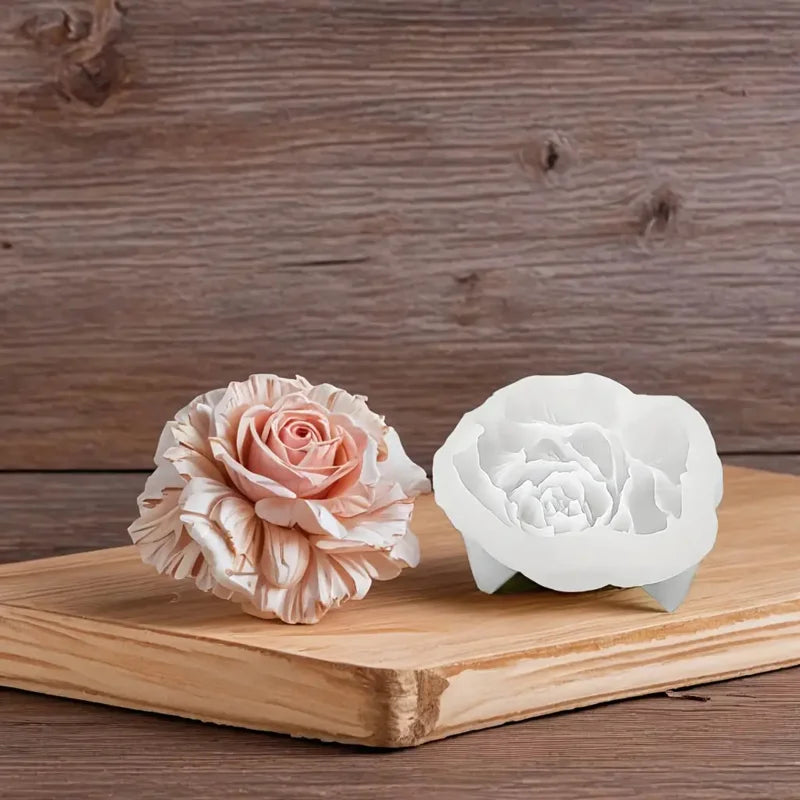 SuitableDIYCandle、Aromatherapy、Realistic Peony Flower Silicone Mold