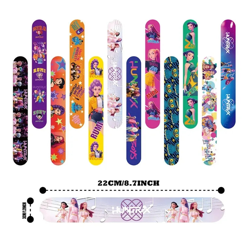 HOT Kpop Demon Hunters Slap Snap Bracelets Party Favors Birthday