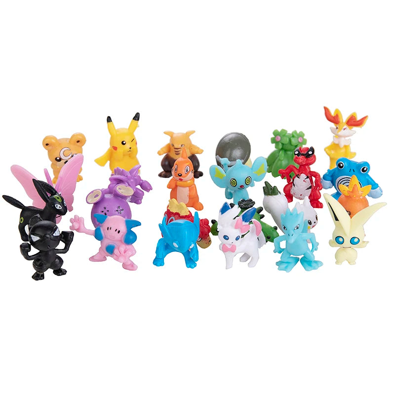 24-144Pcs Pokemon Anime Figure Pikachu Action Model 2-3CM Not