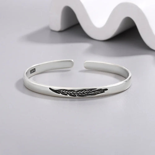 XIYANIKE Vintage Thai Silver Lotus Flower Cuff Bracelet For Women Girl