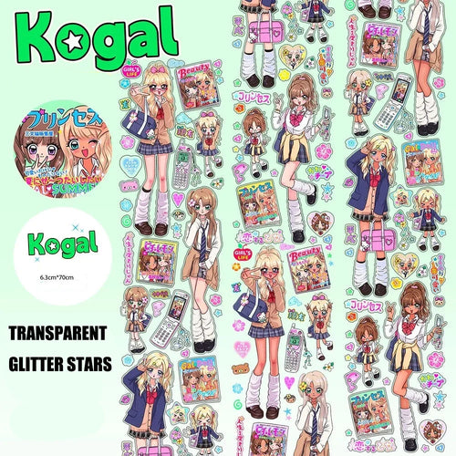 70cm Shibuya Hottie Vintage Showa Stickers for Craft Supplies
