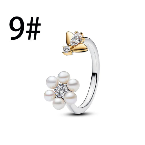 New 925 Sterling Silver Charms Heart Bee Flower key Lock Earrings