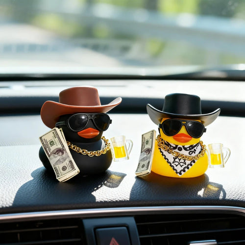 Cowboy Rubber Duck Car Ornament for Jeep Duck Car Dashboard