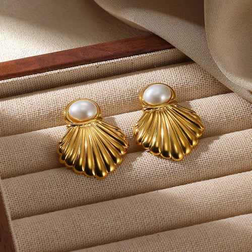 Geometric Flower Stainless Steel Earrings Women Sweet Sunflower Star