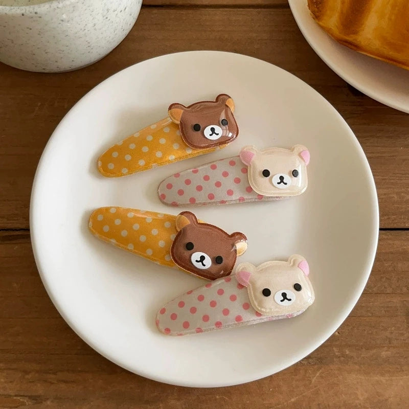 Kawaii Rilakkuma Bangs Side Clip Cartoon Cute Wave Point BB Hair Clip