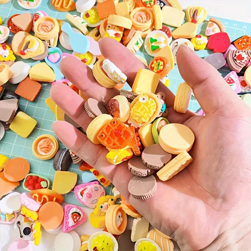 Mini Food Toys Mixed Style Resin Food Doll Kitchen Mini Food Statue