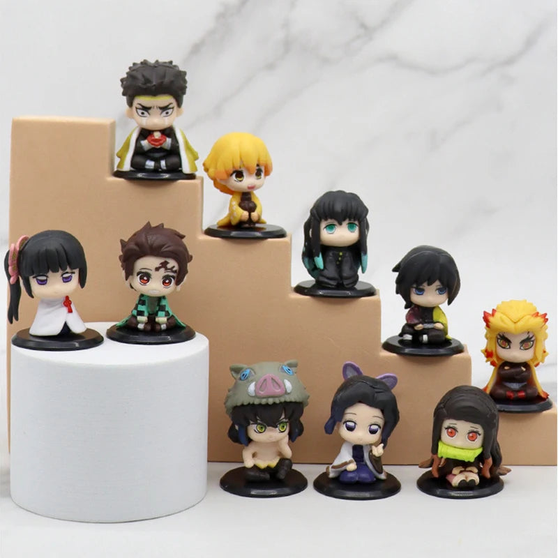 Demon Slayer Figure Toy Anime Kimetsu no Yaiba Q Version Sitting