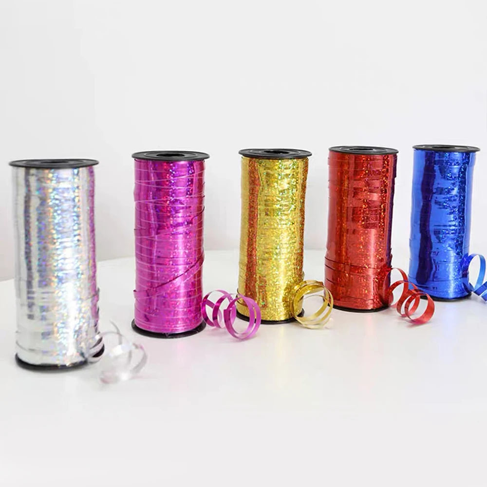 100Yards/Roll Glitter Curling Ribbons Balloon Ribbons Gift Wrap