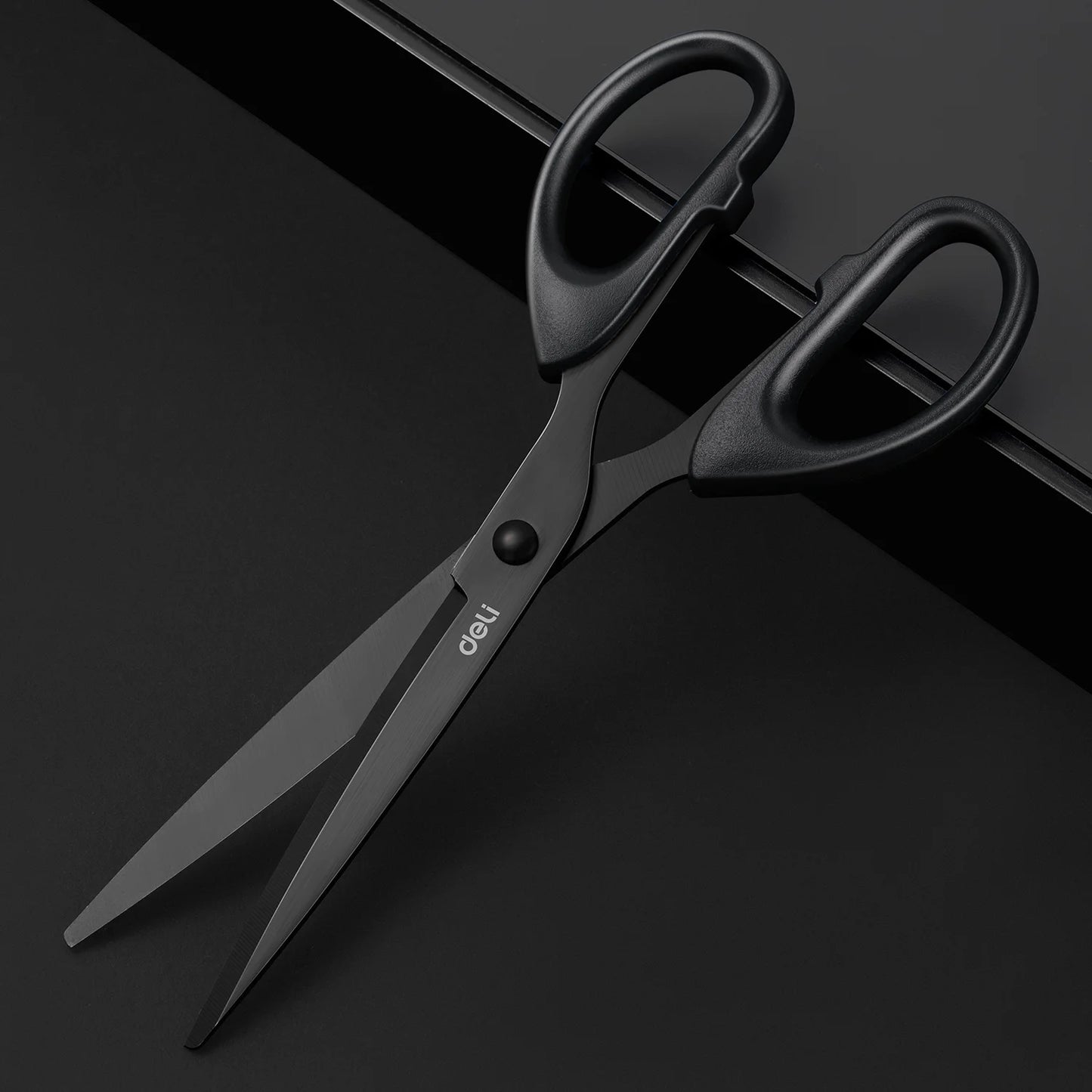 DELI Professional Office Scissors 180mm Heavy Duty Scissors with Black