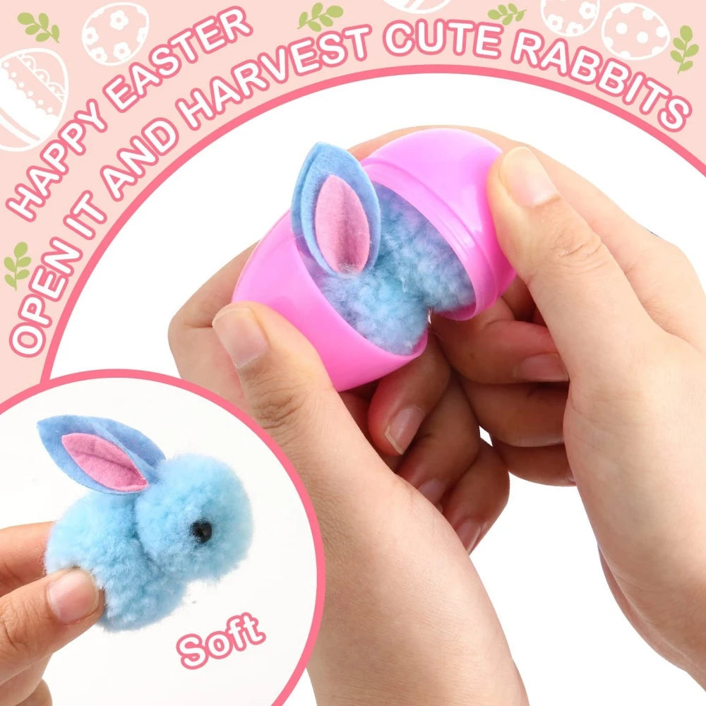 6/12/18/24 Pcs Cute Easter Bunny Eggs for Easter Party Birthday