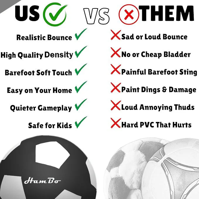 Silent Football Ball Dia.7/8/9inch Indoor Silent Foam Soccer Ball Mute