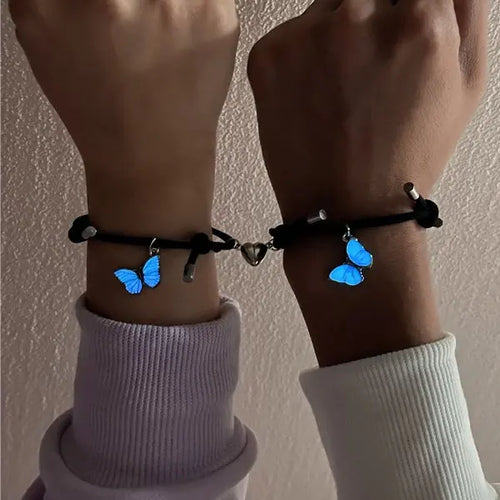 Romantic Luminous Sun Moon Couple Bracelets for Women Men Handmade