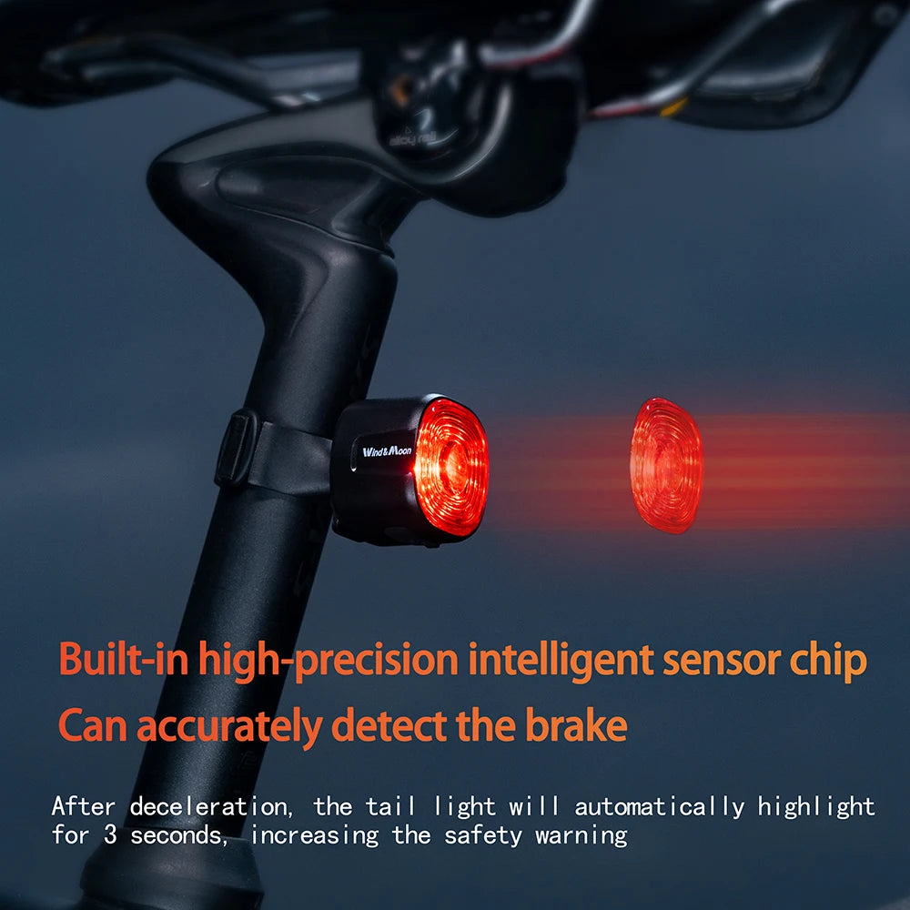 Bicycle Auto Brake Sensing Brake Tail Light Gift lP66Waterproof LED