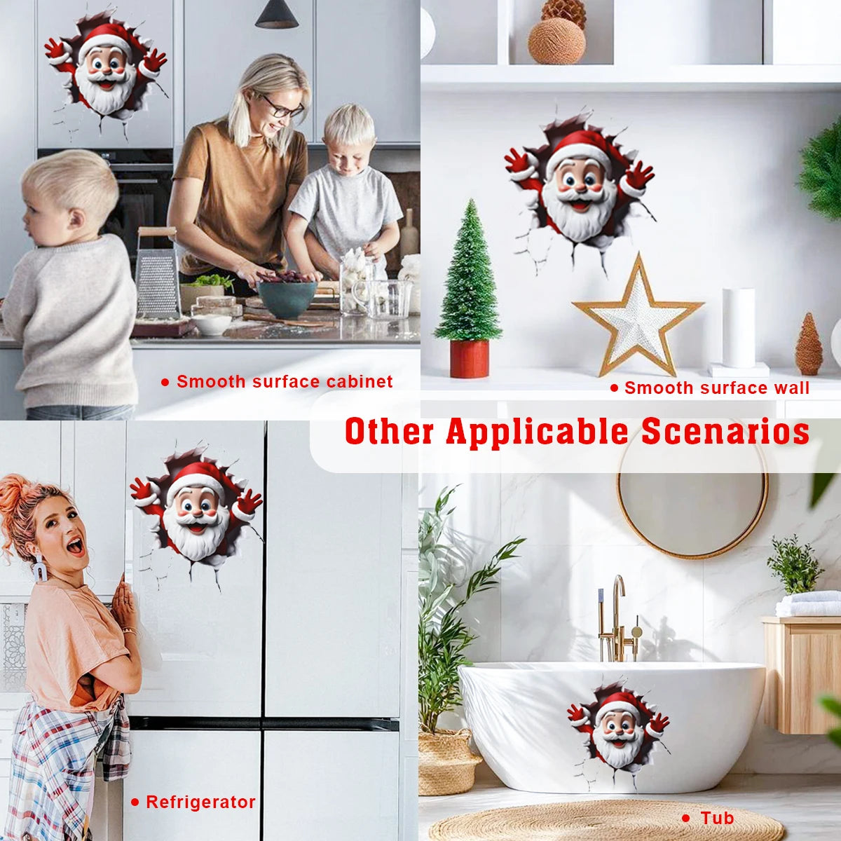 Christmas Toilet Sticker Merry Christmas Decoration for Home 2025