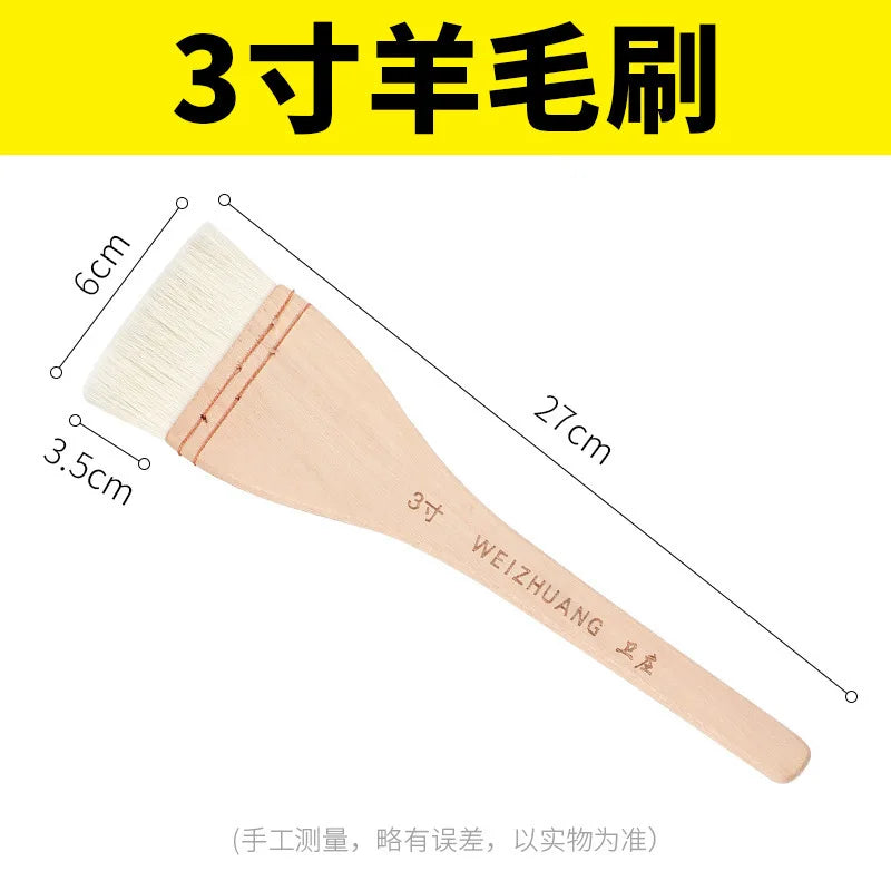 1Pc Flat Paddle Paint Brush with Long Handle 1-4 Inch Large Scale