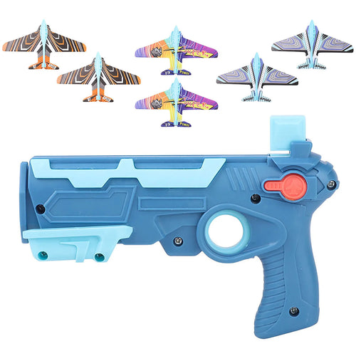 HOT！Airplane Launcher Bubble Catapult With 6 Small Plane Toy Funny