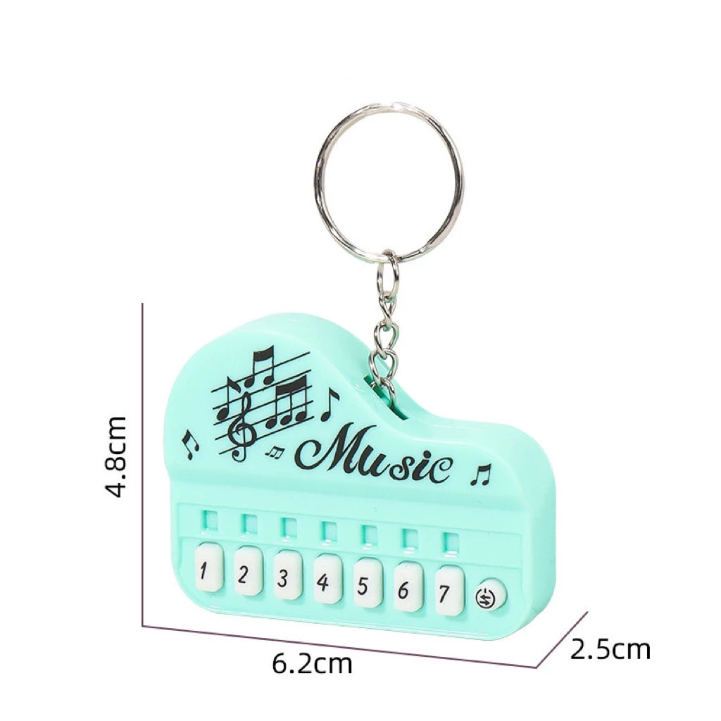 1 Pcs Creative Mini Electronic Piano Keychain Pendant Luminous Music
