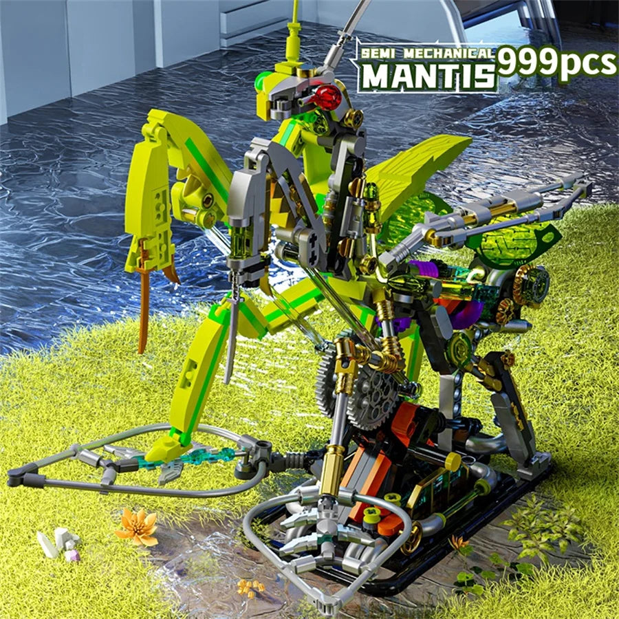 Mechanical Shark Building Set, Sea Life Crocodile Parrot Mantis
