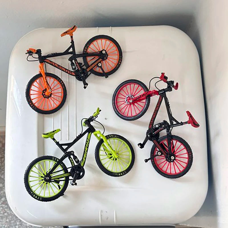 1:10 Mini Finger Mountain Bike Diecast Model Alloy Bicycle Simulation