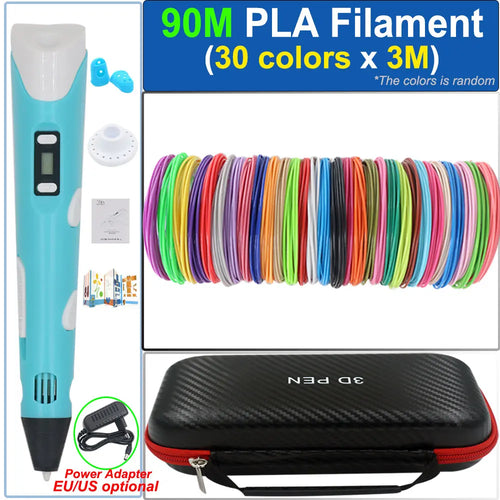 Children's 3D Pen 3D Drawing Printing Pen with LCD Screen Power