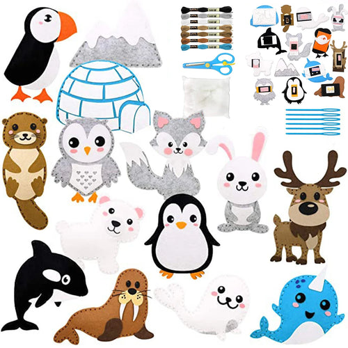 Sea Animals Sewing Kit for Kids Sea Animals Craft Kit Sewing Stuffed