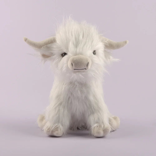 25cm Simulation Highland Cow Plush Animal Doll Soft Stuffed Highland