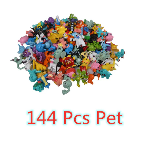 144 Style Pokemon Figure Toys Anime Pikachu Action Figure Model