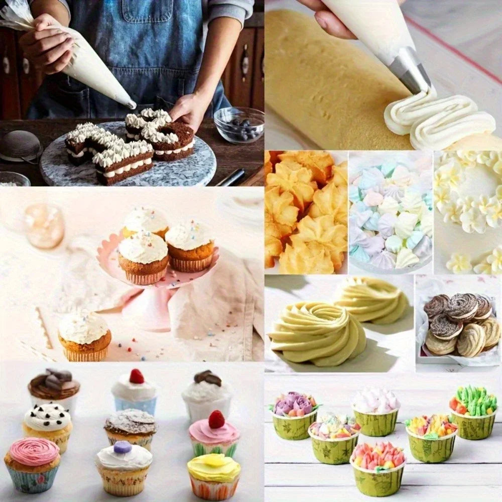 100PCS Disposable Pastry Bags, Extra Strong&Leak-Proof Piping Bags for