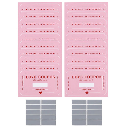 10Pcs/20Pcs Scratch-Off Love Coupons Couple Scratch Off Cards