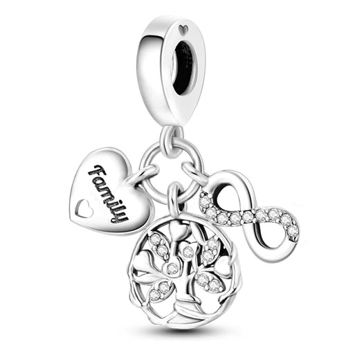 925 Silver Color Mushroom Owl Cat Bone Animal Charms Beads Fit Pandach
