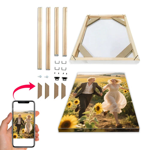 1pc big size canvas custom photo,personalized gift for room