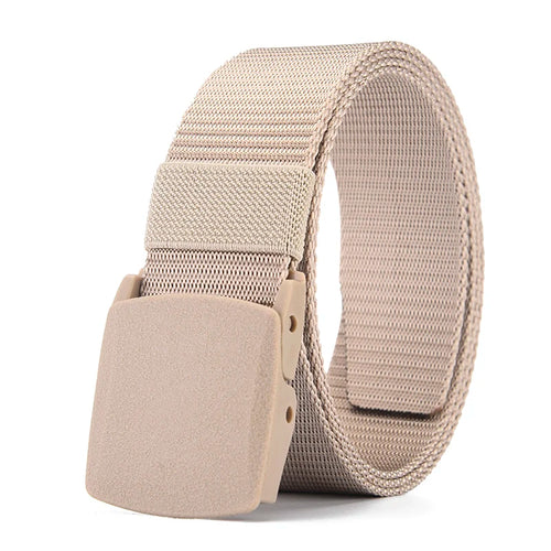 Canvas Belt with Automatic Plastic Buckle - Perfect for Outdoor Sports