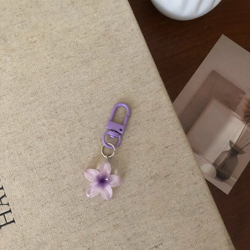 Sweet Colorful Jelly Flower Key Chain Color DIY Flower Cute Keychains
