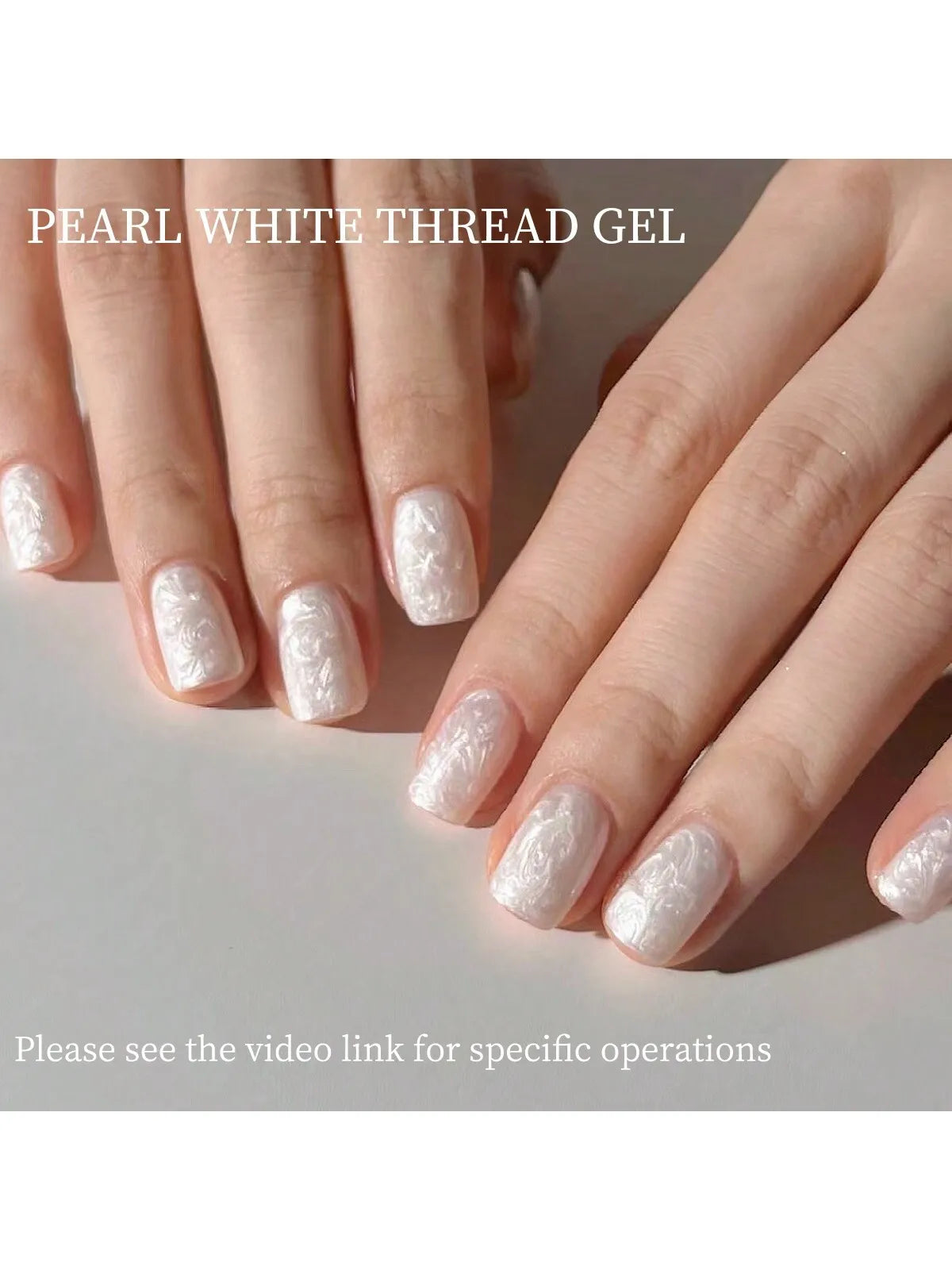 15ML Pearl White Thread Gel Nail Polish  UV/LED Soak Off Gel, Gift For