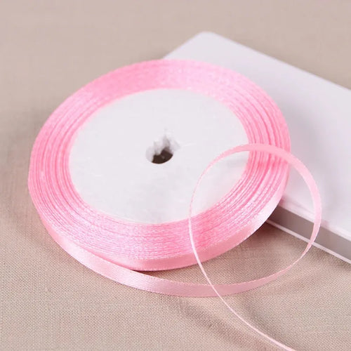 25Yards 6mm Silk Satin Ribbons for Crafts Bow Handmade accessories for
