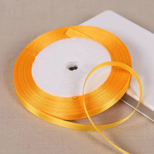 25Yards 6mm Silk Satin Ribbons for Crafts Bow Handmade accessories for