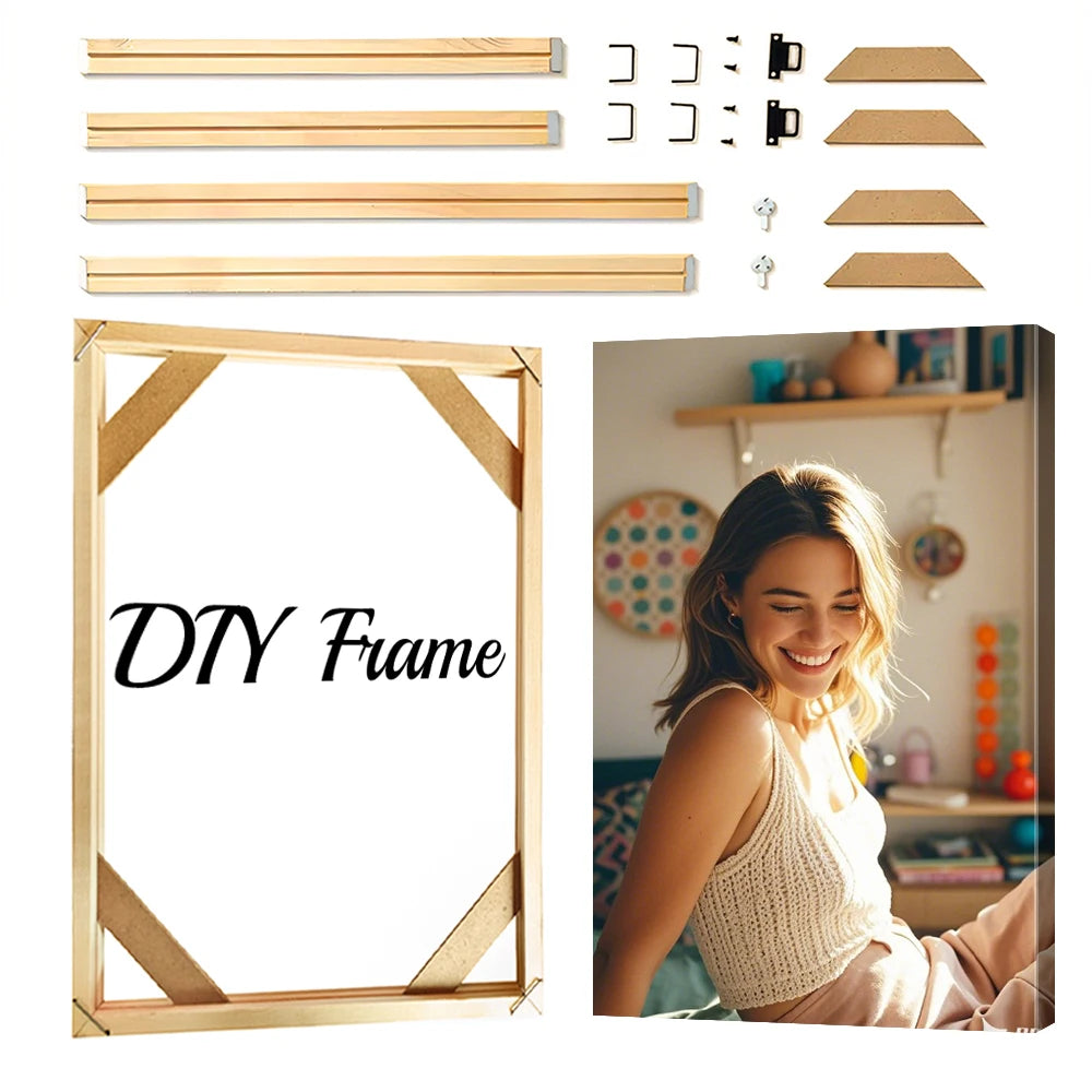 1pc big size canvas custom photo,personalized gift for room
