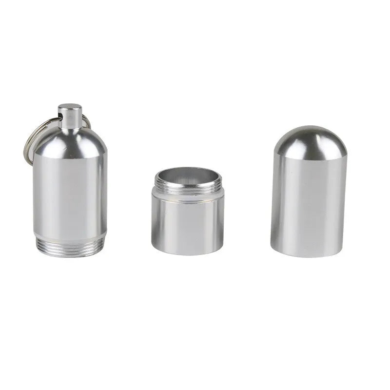 Silver Aluminum Waterproof Cigarette Box Multi-Purpose Pill Toothpick
