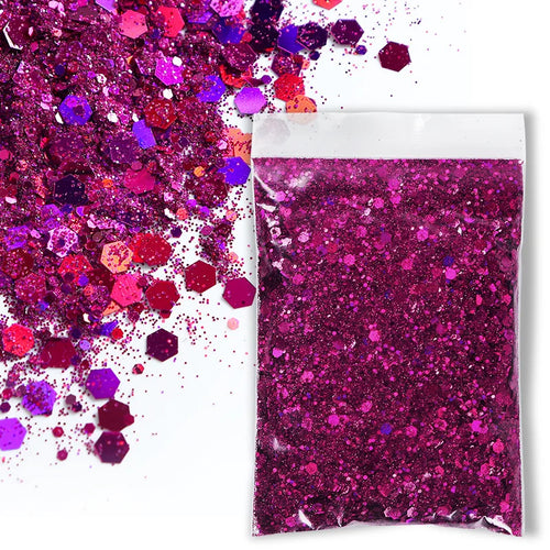 30g/Bag Holographic Chunky Glitter Craft Glitter Powder Mixed Chunky