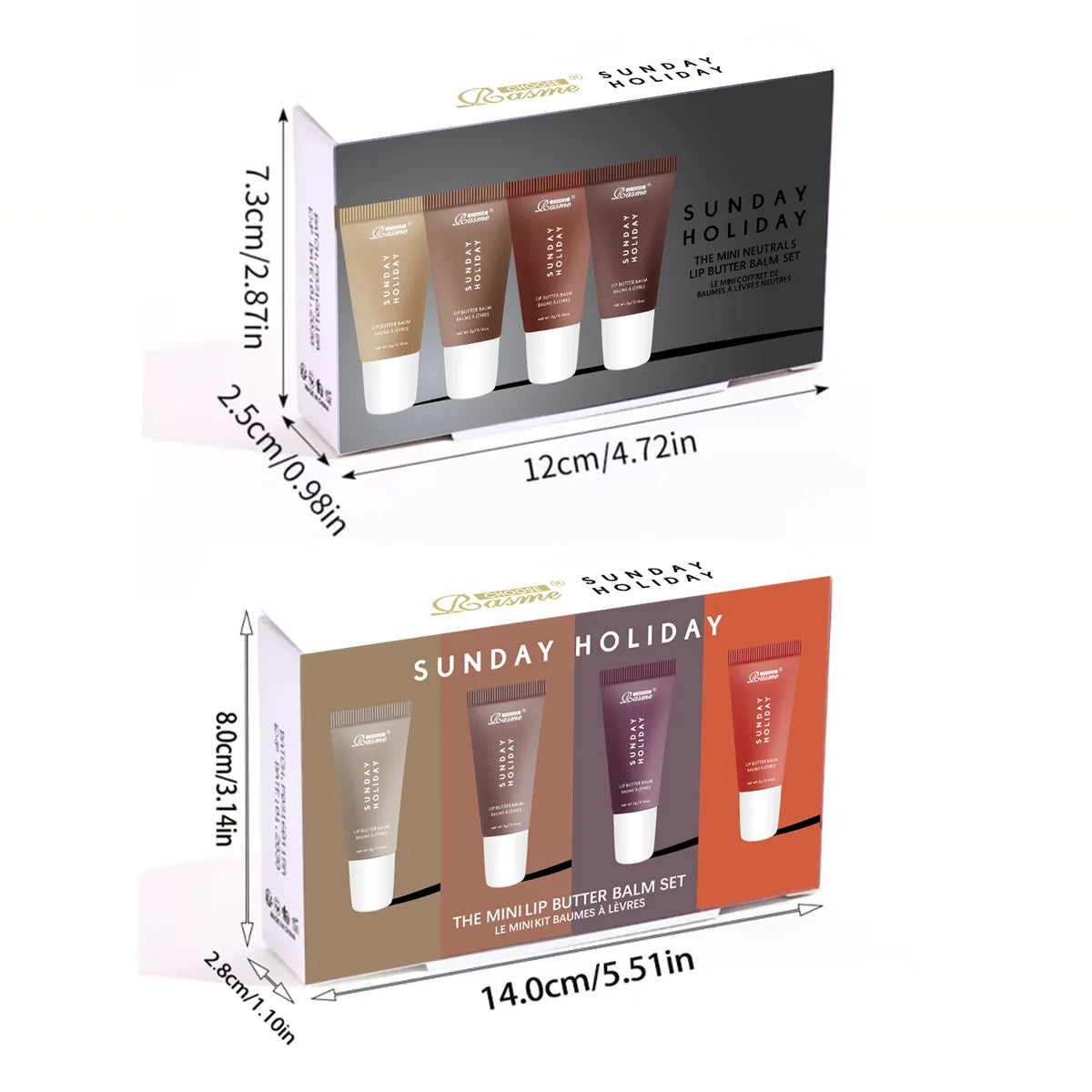 4-Color Long-Lasting Lip Gloss Set Liquid Matte Lipstick Non-Stick Cup