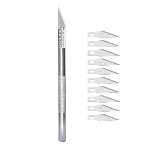 Fniiva Engraving Cutter with 5pcs Blade Metal Handle Craft Carving