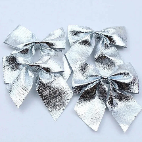 12/24/36Pcs Christmas Bow Red Gold Mini Xmas Tree Bowknot for Home