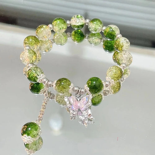 New Simple Beads Crystal Bracelet For Women Girls Korean ins Flower