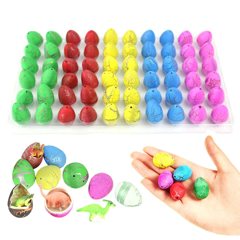 10/20/60pcs Mini Hatching Dinosaur Egg Toy Colorful Cracked Eggs