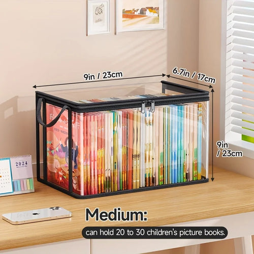PVC Storage Bag with Flip Lid & Viewing Window - Durable Rectangular