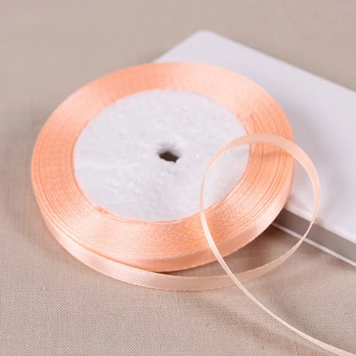 25Yards 6mm Silk Satin Ribbons for Crafts Bow Handmade accessories for