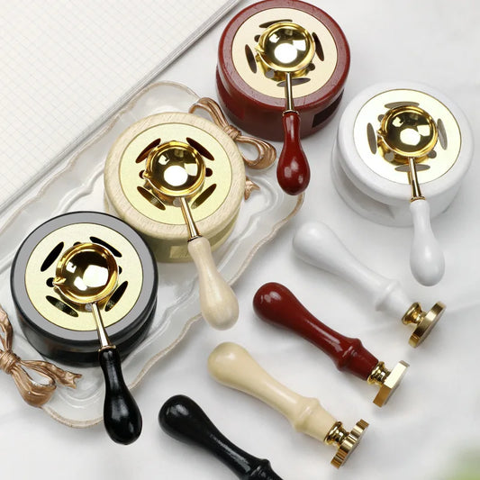 2/3pcs Wax Seal Set Wood Wax Melting Lacquer Furnace With