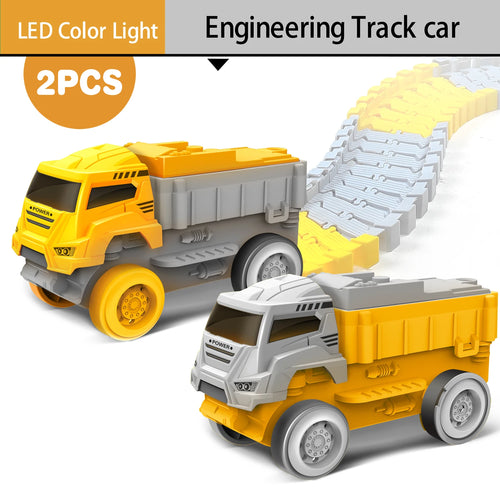Children Electric Magical Flexible Track Toy Car Engineering Car Kids